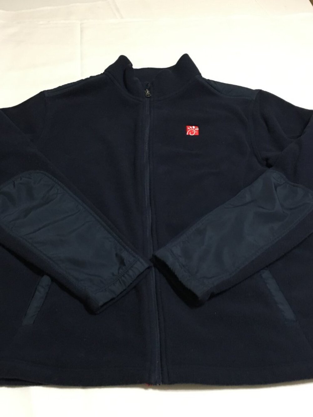 Chick Fil A Team Style Oobe Employee Jacket Mens Size Large Navy Uniform Fleece
